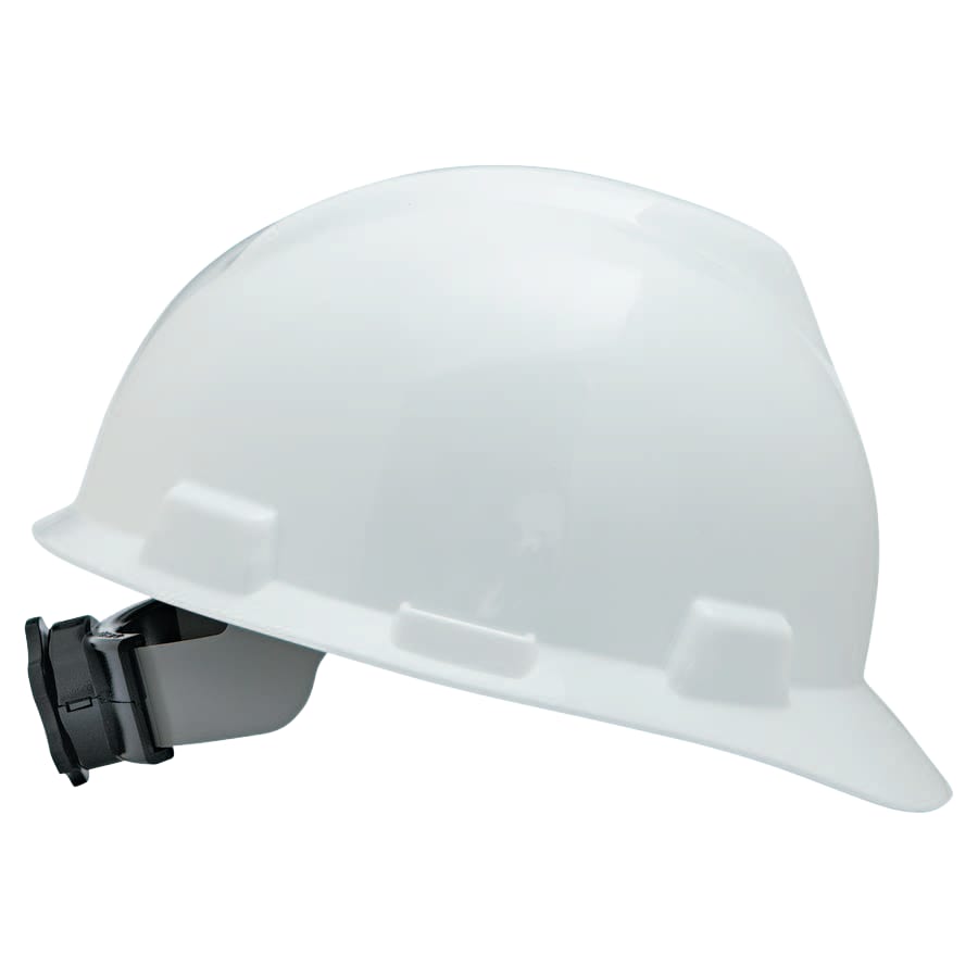 MSA V-Gard Protective Cap-Style Hard Hat  - White